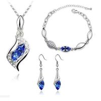 Fashion Angel Elf Crystal Necklace Earring Bracelet Jewelry Set Wholesale main image 4