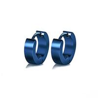 1 Pair Simple Style Circle Plating Titanium Steel Earrings sku image 4