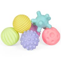 Creative Cartoon Soft Rubber Multi-texture Baby Grasping Ball Toys main image 5