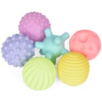 Creative Cartoon Soft Rubber Multi-texture Baby Grasping Ball Toys main image 2