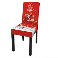 Christmas Cute Cartoon Polyester Chair Cover sku image 2