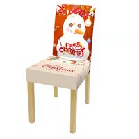 Christmas Cute Cartoon Polyester Chair Cover sku image 4