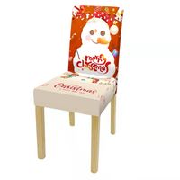 Noël Mignon Dessin Animé Polyester Housse De Chaise sku image 4