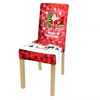 Christmas Cute Cartoon Polyester Chair Cover sku image 9