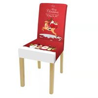 Christmas Cute Cartoon Polyester Chair Cover sku image 8