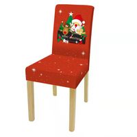 Christmas Cute Cartoon Polyester Chair Cover sku image 7