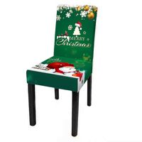 Christmas Cute Cartoon Polyester Chair Cover sku image 11