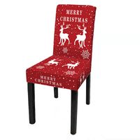 Christmas Cute Cartoon Polyester Chair Cover sku image 1
