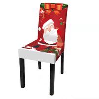 Christmas Cute Cartoon Polyester Chair Cover sku image 13