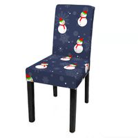 Noël Mignon Dessin Animé Polyester Housse De Chaise sku image 20