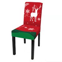 Christmas Cute Cartoon Polyester Chair Cover sku image 16