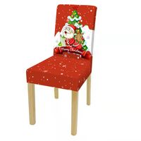 Christmas Cute Cartoon Polyester Chair Cover sku image 21