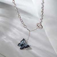 Mode Schmetterling Legierung Frau Halskette Mit Anhänger 1 Stück main image 3