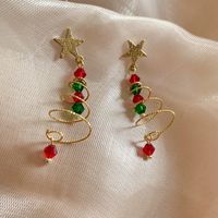 Fashion Christmas Tree Copper Plating Earrings 1 Pair sku image 1