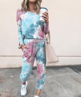 Women's Casual Tie Dye Polyester Printing Pants Sets main image 5