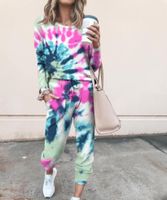 Women's Casual Tie Dye Polyester Printing Pants Sets main image 4