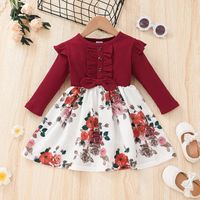 Filles Jupes Europe Et Amérique Automne Robe À Manches Longues Vêtements Pour Enfants main image 1