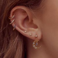 Fashion Flower Copper Rhinestones Earrings 1 Set main image 6