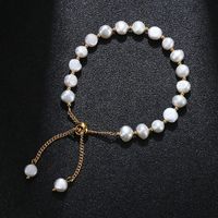 Basic Semicircle Pearl Handmade Bracelets 1 Piece main image 1
