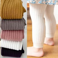 Elegant Solid Color Jacquard Cotton Pants & Leggings main image 1