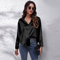 Women's Blouse Long Sleeve Blouses Button Fashion Solid Color main image 3