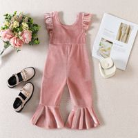 Fashion Solid Color Ruffles Cotton Blend Polyester Jumpsuits sku image 13