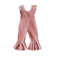 Fashion Solid Color Ruffles Cotton Blend Polyester Jumpsuits main image 4