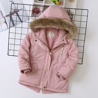 Simple Style Solid Color Cotton Blend Girls Outerwear sku image 3
