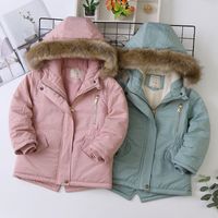 Simple Style Solid Color Cotton Blend Girls Outerwear main image 1