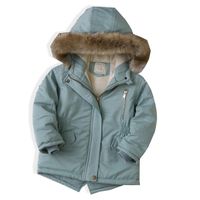 Simple Style Solid Color Cotton Blend Girls Outerwear main image 4