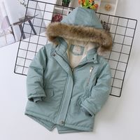 Simple Style Solid Color Cotton Blend Girls Outerwear main image 2