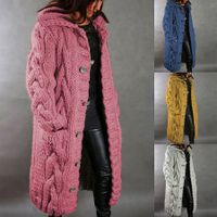 Women's Coat Long Sleeve Sweaters & Cardigans Patchwork Vintage Style Stripe Solid Color main image 1