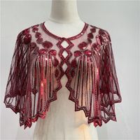 Women's Fashion Plaid Polyester Beaded Sequins Shawls main image 5
