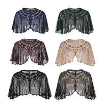 Women's Fashion Plaid Polyester Beaded Sequins Shawls main image 6