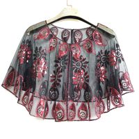 Women's Fashion Plaid Polyester Beaded Sequins Shawls sku image 19