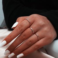 Women's Ultra-fine Twist Slimming Titanium Steel Ring 3-piece Set sku image 6