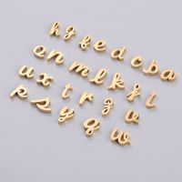 1 Piece Stainless Steel 18K Gold Plated Rose Gold Plated Letter Polished Pendant main image 1