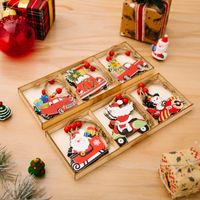 Weihnachts-cartoon-stil Puppe Holz Party Hängende Ornamente 1 Set main image 4