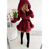 Women's Fashion Solid Color Patchwork Single Breasted Coat Coat main image 5