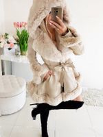 Women's Fashion Solid Color Patchwork Single Breasted Coat Coat main image 4
