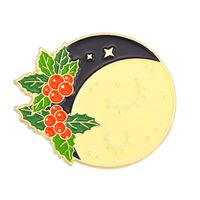 Fashion Moon Flower Alloy Stoving Varnish Women's Brooches sku image 1