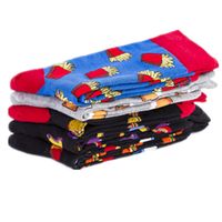 Unisex Lässig Farbblock Baumwolle Crew Socken 1 Satz main image 2