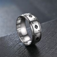 Fashion Poker Stainless Steel Rings 1 Piece main image 5