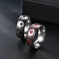 Fashion Poker Stainless Steel Rings 1 Piece main image 4