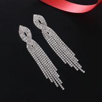 Fashion Geometric Rhinestone Tassel Artificial Gemstones Women's Drop Earrings 1 Pair sku image 2