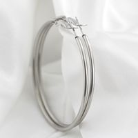 1 Pair Simple Style Round Plating Titanium Steel Earrings main image 3