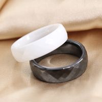 Simple Style Rhombus Ceramics Polishing Couple Rings main image 3