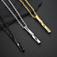 Fashion Solid Color Stainless Steel Pendant Necklace 1 Piece main image 1