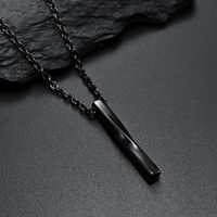Fashion Solid Color Stainless Steel Pendant Necklace 1 Piece main image 4