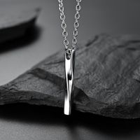 Fashion Solid Color Stainless Steel Pendant Necklace 1 Piece main image 3